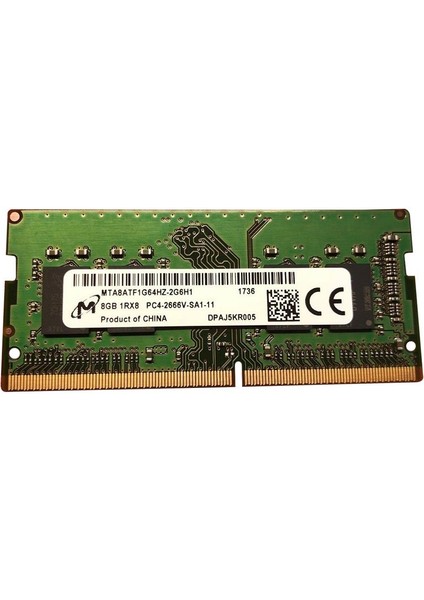 MTA8ATF1G64HZ-2G6H1 8gb DDR4-2666MHZ Notebook Ram