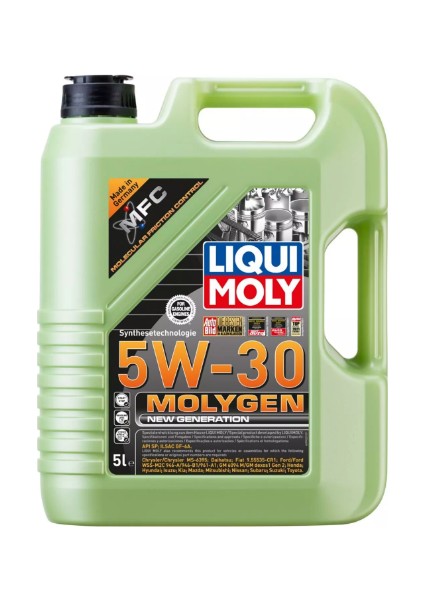 Molygen New Generation 5W -30 (5 Litre) Yeni Üretim Tarihli