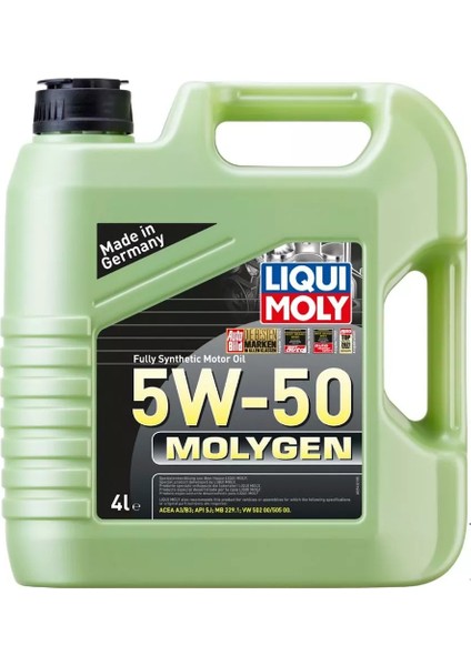 Molygen New Generation 5W -50 (4 Litre) Yeni Üretim Tarihli