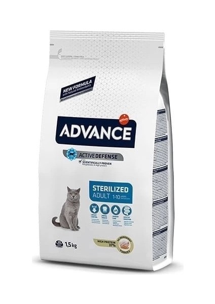 Advance Sterilised Hindili Yetişkin Kısırlaştırılmış Kedi Maması 1.5 kg