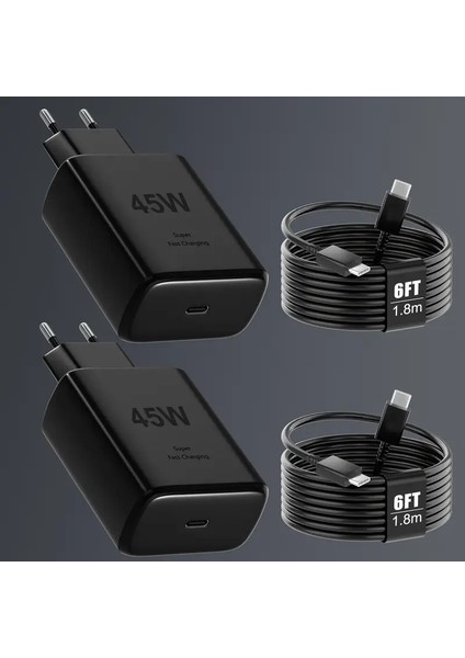 Samsungg 45 W Kablo+Başlık Set