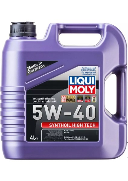 Synthoil High Tech 5W -40 Motor Yağı (4 Litre) Yeni Üretim Tarihli