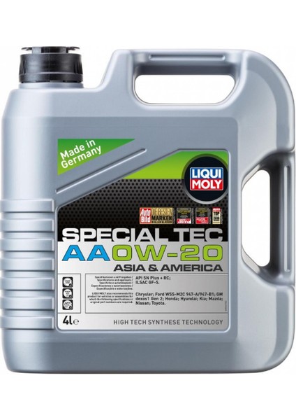 Special Tec Aa 0W -20 Motor Yağı (4 Litre) Yeni Üretim Tarihli