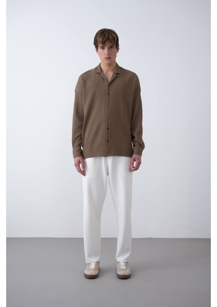 Erkek Krinkıl Uzun Kollu Gömlek modelleri