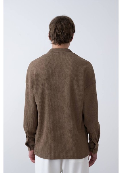 Erkek Krinkıl Uzun Kollu Gömlek indirimleri