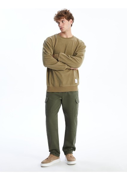 Bisiklet Yaka Uzun Kollu Polar Erkek Sweatshirt modelleri
