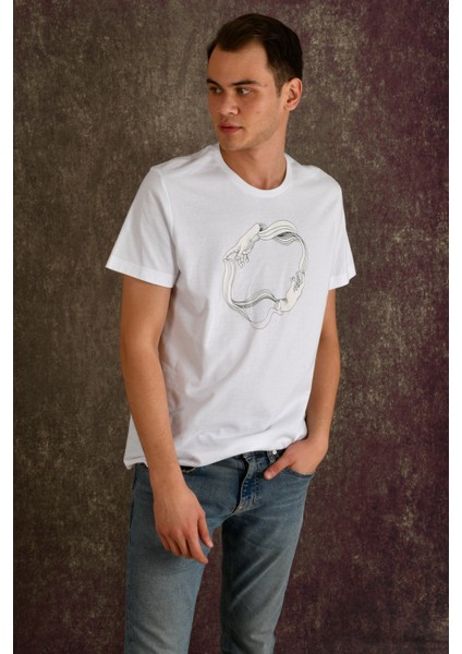 Connect Erkek Baskılı T-Shirt fırsatları