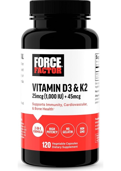Vitamin D3 K2 120 Caps