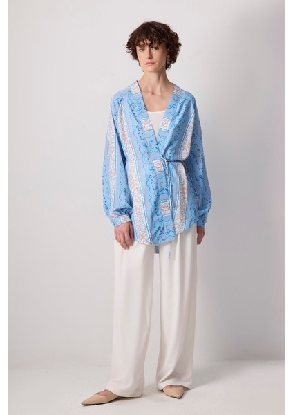 Desenli Oversize Kimono