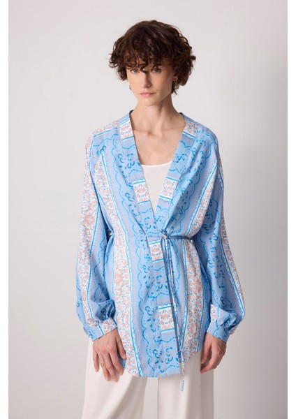 Desenli Oversize Kimono