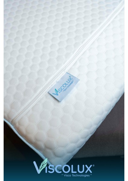 Xl Mega Boy Ortopedik Yastık - Boyun Destekli Visco Yastık 60X40X11/8 Mavi
