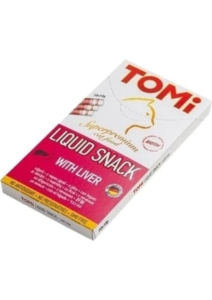 Tomi Kümes Hayvalı ve Biotinli Sıvı Kedi Ödül Maması 10 gr 10 Adet