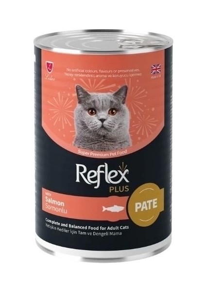 Reflex Plus Pate Içinde Somonlu Yetişkin Konserve Kedi Maması 395 gr fiyatları