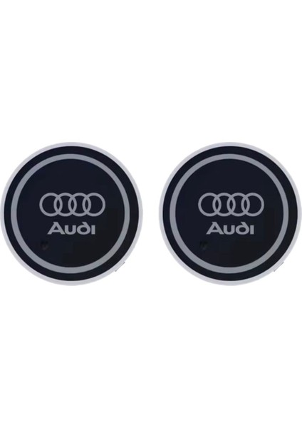 Audi Ile Uyumlu LED Bardak Altlığı A1 A3 A4 A5 A6 Q1 Q2 Q3 Q5 modelleri