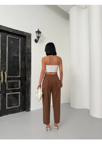 Çımalı Gabardin Kahve Pantolon