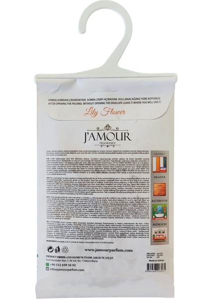 Lily Flower Askılı Dolap ve Çekmece Kokusu