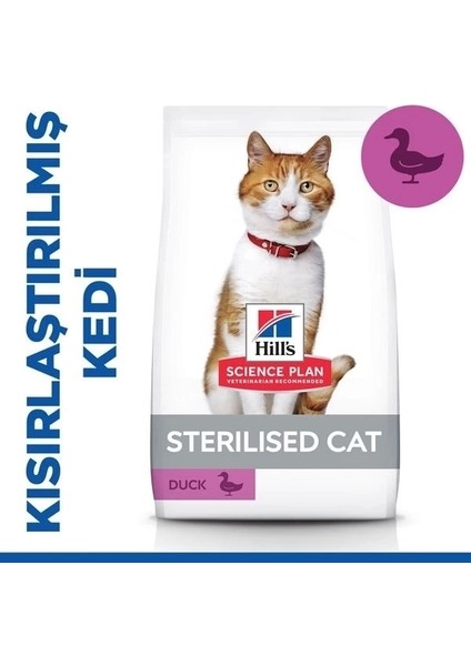 Hills Young Sterilised Ördekli Kısırlaştırılmış Kedi Maması 1.5 kg