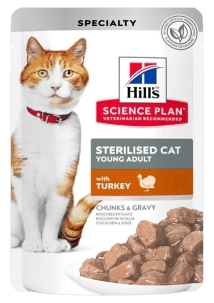 Hills Sterilised Hindili Pouch Kısırlaştırılmış Konserve Kedi Maması 85 gr