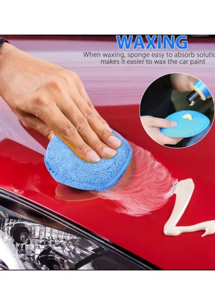 Mavi Mikrofiber Araç Cilalama Pedi