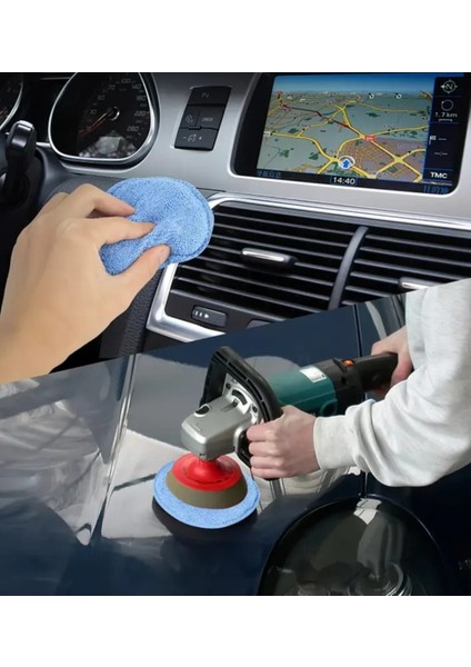 Mavi Mikrofiber Araç Cilalama Pedi modelleri