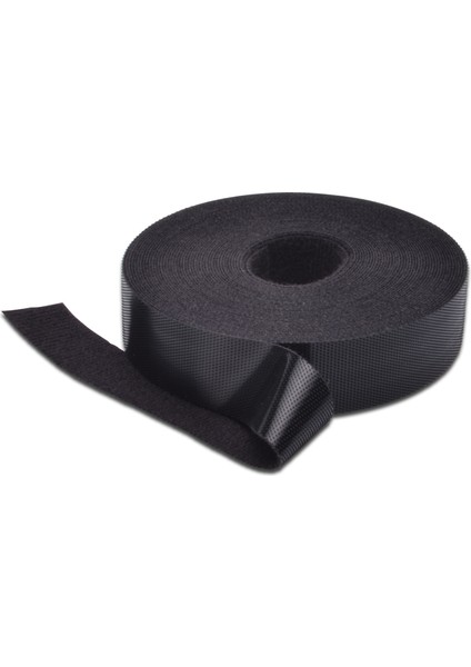 Kablo Düzenleyici (Kablo Bağı) Cırt Cırtlı Bant 10 Metre, Genişlik 20 Mm, Siyah Renk