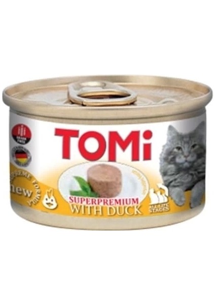 Tomi Kıyılmış Ördekli Tahılsız Yetişkin Konserve Kedi Maması 85 gr