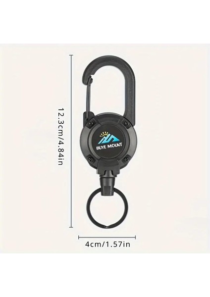 Geri Çekme Çelik Tel Halat Anahtarlık Outdoor Kamp Ekipmanı Kancalı Anahtarlık fırsatları