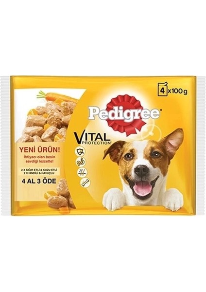 Pedigree Multipack Karışık Köpek Konserve Maması 4X100 gr