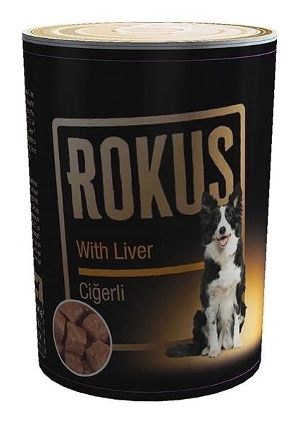 Rokus Ciğerli Yetişkin Konserve Köpek Maması 410 gr