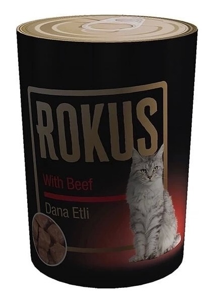 Rokus Dana Etli Yetişkin Konserve Kedi Maması 410 gr