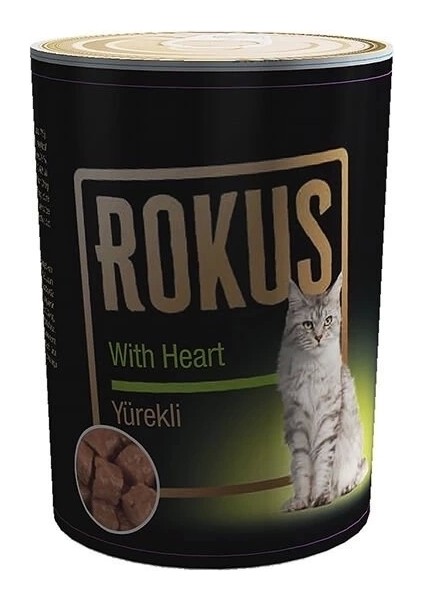 Rokus Yürekli Yetişkin Konserve Kedi Maması 410 gr