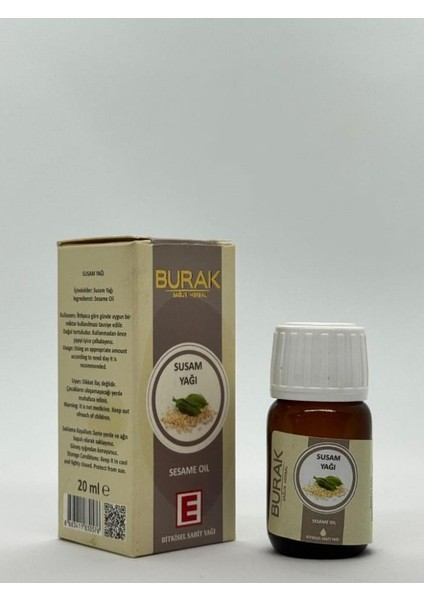 Sağlık Susam Yağı 20ML - 1 Burak Sağlık Susam Yağı 20ML