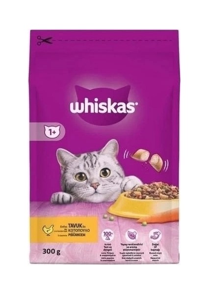 Whiskas Tavuklu ve Sebzeli Yetişkin Kedi Maması 300 gr