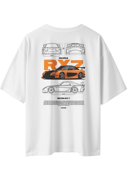 Mazda Rx7 Baskılı Oversize T-Shirt modelleri