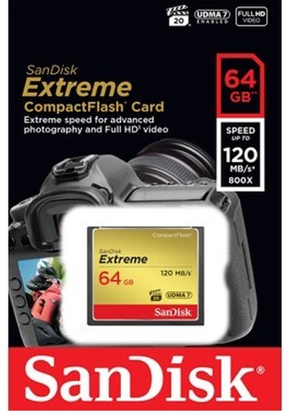 64GB Cf Extreme Kart 120MB/S SDCFXSB-064G-G46