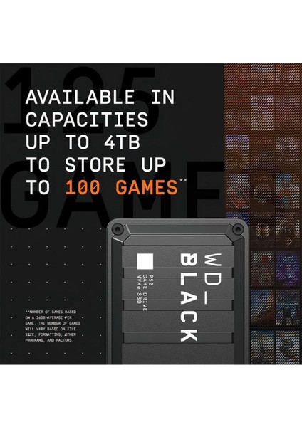 Black P50 2tb Game Drive Taşınabilir SSD