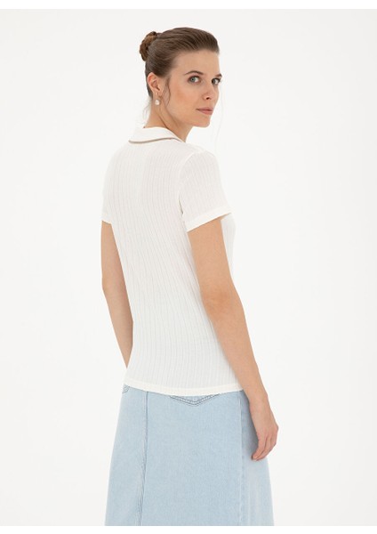 Ekru Kadın Polo T-Shirt indirimleri