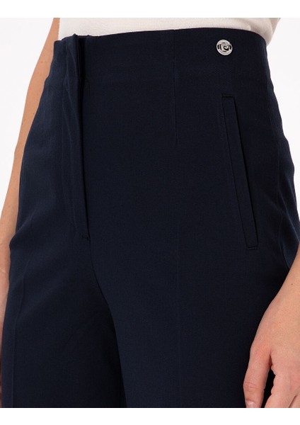 Lacivert Carrot Fit Kumaş Pantolon