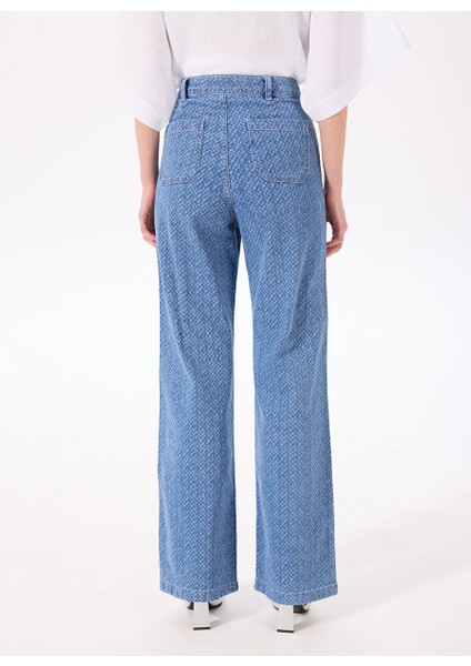 Açık Indigo Kadın Normal Düz Denim Pantolon F5SL-PNT0332 indirimleri