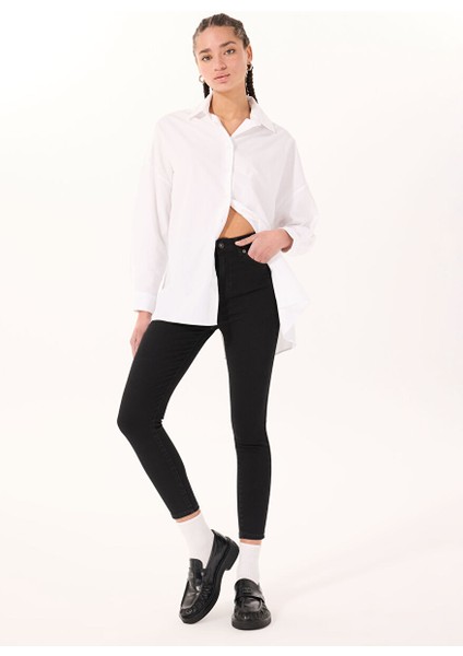 Skinny Fit Siyah Kadın Denim Pantolon Georgıa Super Skınny 7