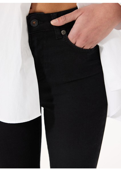 Skinny Fit Siyah Kadın Denim Pantolon Georgıa Super Skınny 7 fırsatları