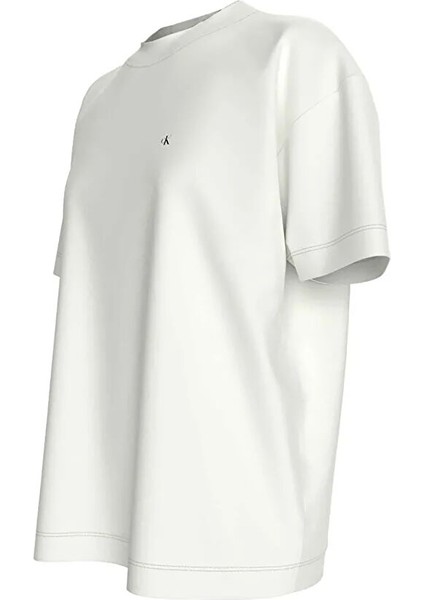 Beyaz Kadın Rahat Düz T-Shirt J20J225113YAF fiyatları
