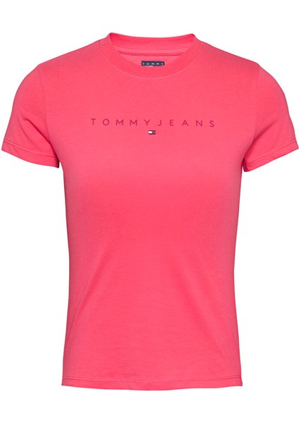 Kırmızı Kadın Slim Fit T-Shirt DW0DW20315XI2
