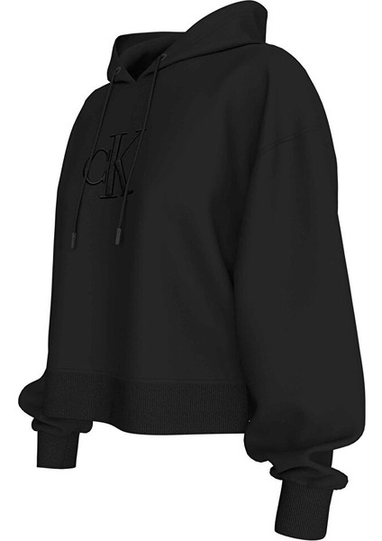 Siyah Kadın Kapüşon Standart Baskılı Sweatshirt J20J224718BEH