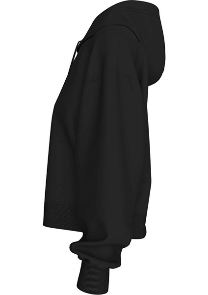 Siyah Kadın Kapüşon Standart Baskılı Sweatshirt J20J224718BEH