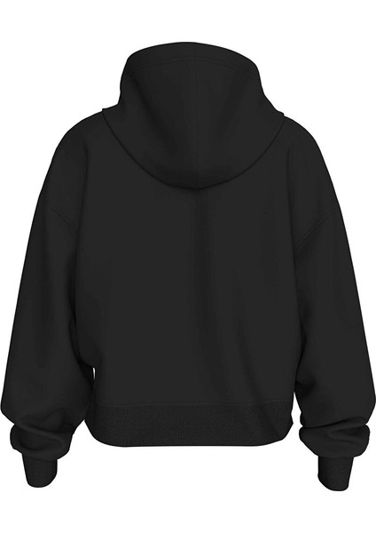 Siyah Kadın Kapüşon Standart Baskılı Sweatshirt J20J224718BEH
