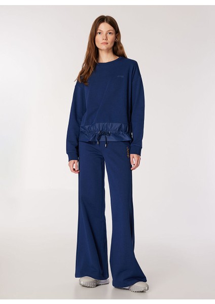 Lacivert Kadın Bisiklet Yaka Loose Fit Sweatshirt C4WL-SWT4806 fiyatları