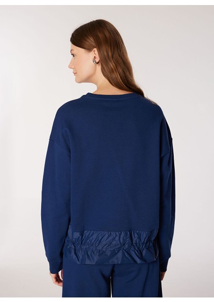 Lacivert Kadın Bisiklet Yaka Loose Fit Sweatshirt C4WL-SWT4806 indirimleri