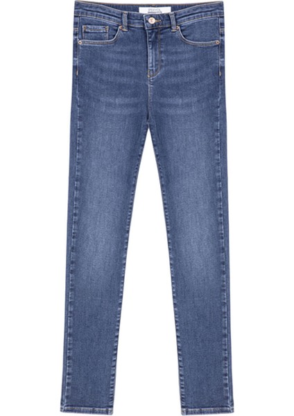 Ipekyol Normal Bel Skinny Paça Skinny Fit Indigo Kadın Denim Pantolon I00000018002629