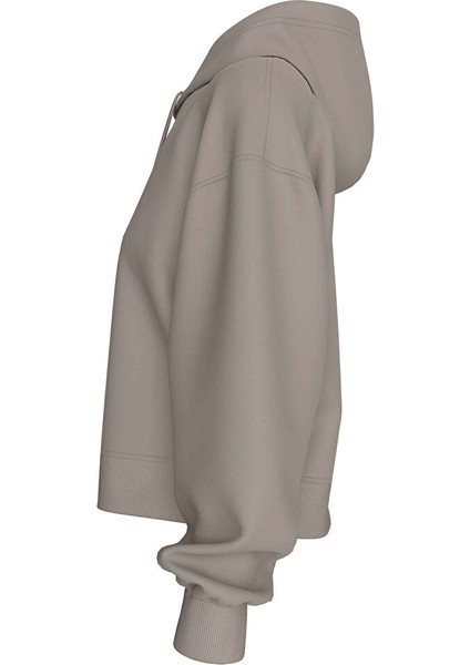 Gri Kadın Kapüşon Standart Baskılı Sweatshirt J20J224718PAN